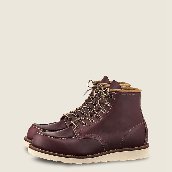 Heritage Støvler Herre - Red Wing Classic Moc - 6-Inch Mesa Læder - Bordeaux - SATKRJ-281